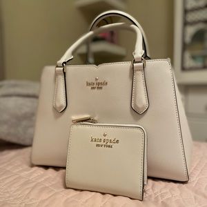 Kate Spade tippy small satchel and matching wallet